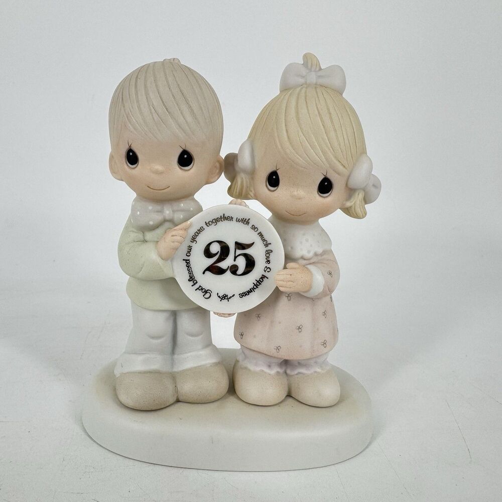 Precious Moments 1983 25th Anniversary Figurine E-2857 God Blessed Our Years